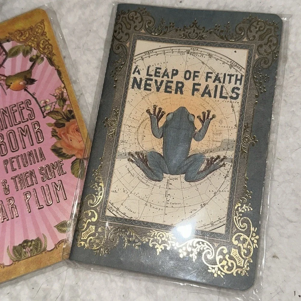 Papaya Art Mini Notebook Set of 3 Leap of Faith Bees Knees Floral Pocket Journal